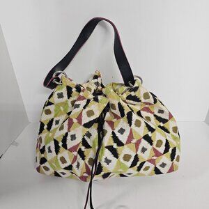 Stephanie Johnson Aztec Southwestern Cotton Hobo Drawstring Tote Bag